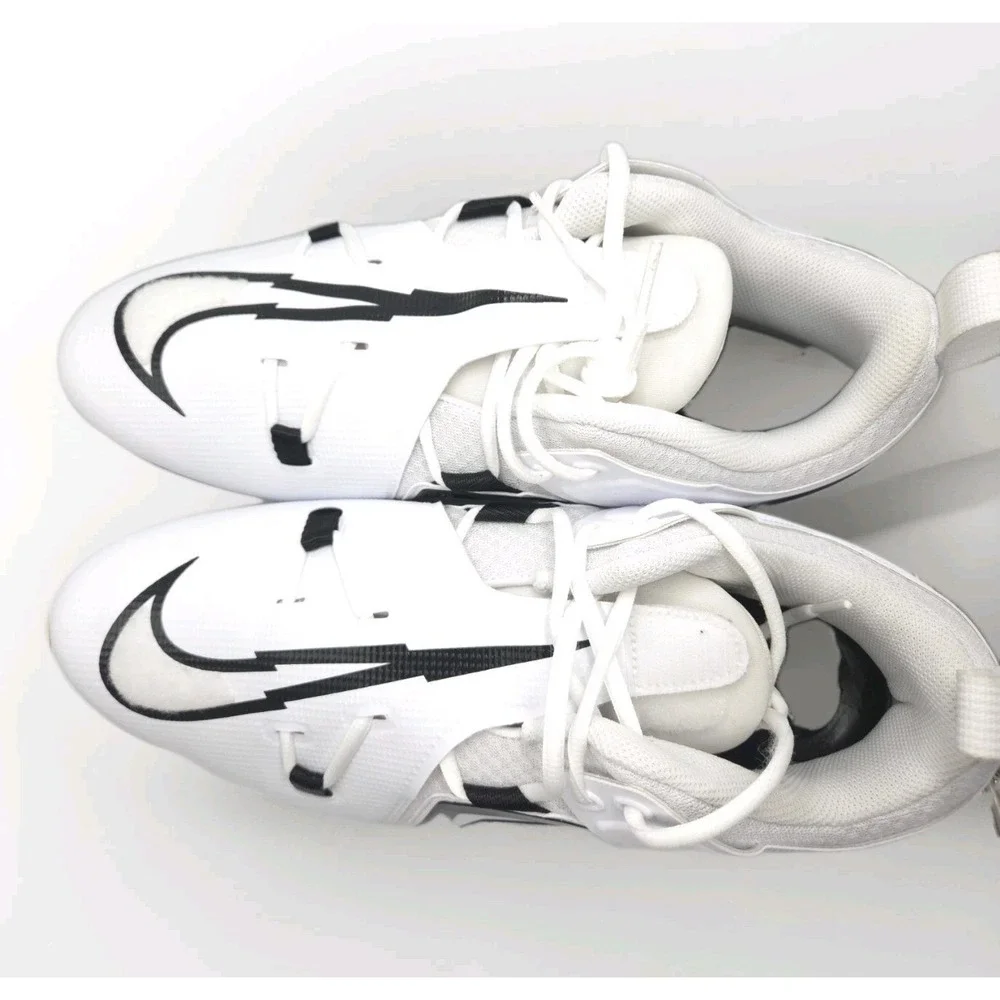 Nike Alpha Menace Pro 3‎ Low WIDE Cleats White/Black FJ6843-100 Men's Size 13W